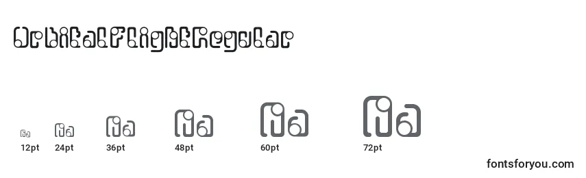 OrbitalFlightRegular Font Sizes
