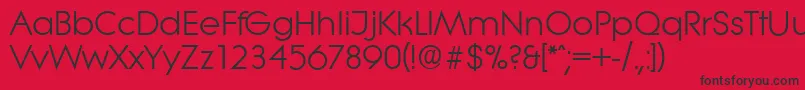 LiteraserialRegular Font – Black Fonts on Red Background