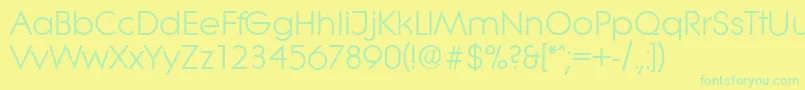 LiteraserialRegular-Schriftart – Grüne Schriften auf gelbem Hintergrund