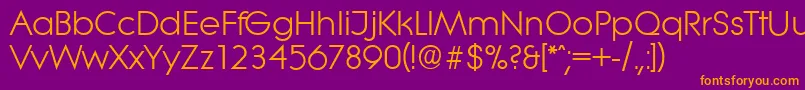 LiteraserialRegular-Schriftart – Orangefarbene Schriften auf violettem Hintergrund