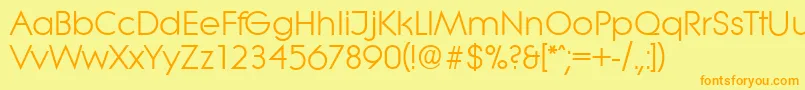 LiteraserialRegular-Schriftart – Orangefarbene Schriften auf gelbem Hintergrund