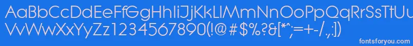 LiteraserialRegular Font – Pink Fonts on Blue Background