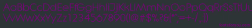 LiteraserialRegular-Schriftart – Violette Schriften auf schwarzem Hintergrund