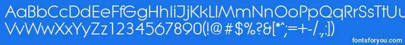 LiteraserialRegular Font – White Fonts on Blue Background