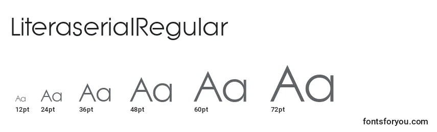 Размеры шрифта LiteraserialRegular