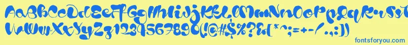 More about Blods Font Blods Font – Blue Fonts on Yellow Background