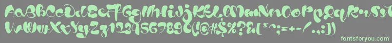 Blods Font – Green Fonts on Gray Background