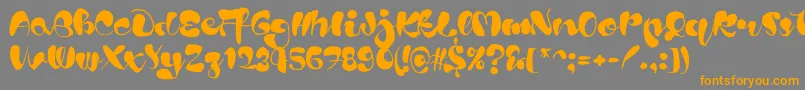 Blods Font – Orange Fonts on Gray Background
