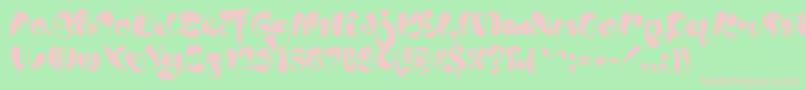 Blods Font – Pink Fonts on Green Background