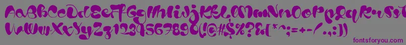 Blods Font – Purple Fonts on Gray Background