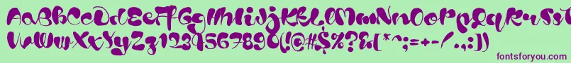 Blods Font – Purple Fonts on Green Background