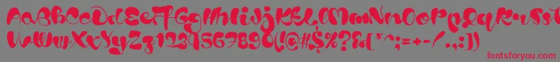Blods Font – Red Fonts on Gray Background