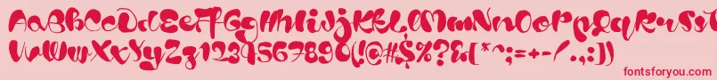 Blods Font – Red Fonts on Pink Background