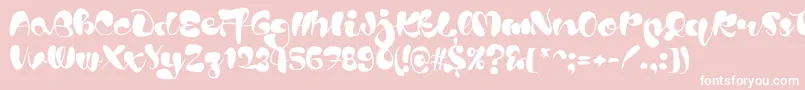 Blods Font – White Fonts on Pink Background