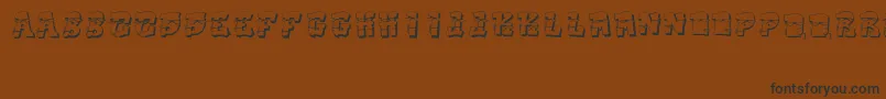 DakFont Font – Black Fonts on Brown Background