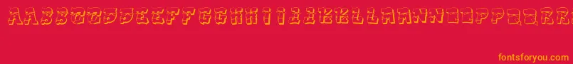 DakFont Font – Orange Fonts on Red Background