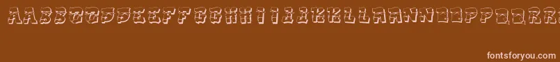 Шрифт DakFont – розовые шрифты на коричневом фоне