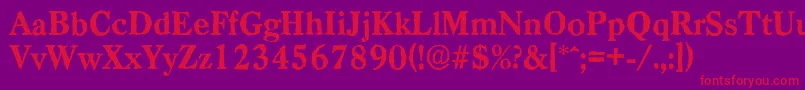 CasadantiqueXboldRegular Font – Red Fonts on Purple Background