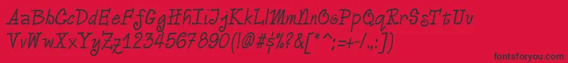 VeronicaRegular-Schriftart – Schwarze Schriften auf rotem Hintergrund
