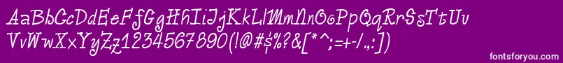 VeronicaRegular Font – White Fonts on Purple Background