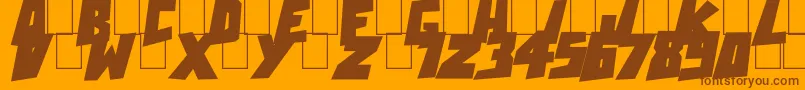 fuente ActionComcsBlack – Fuentes Marrones Sobre Fondo Naranja