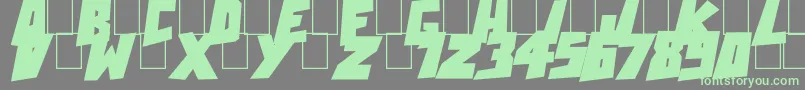 Шрифт ActionComcsBlack – зелёные шрифты на сером фоне