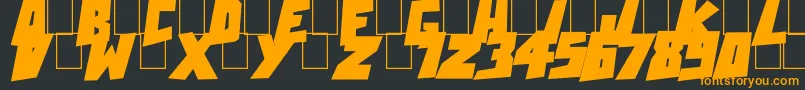 Шрифт ActionComcsBlack – оранжевые шрифты на чёрном фоне