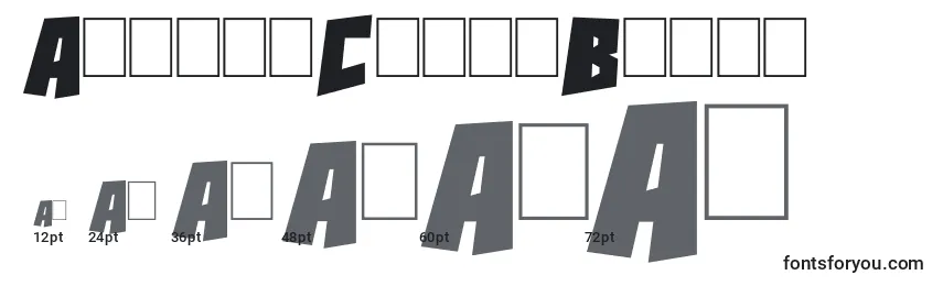 ActionComcsBlack Font Sizes
