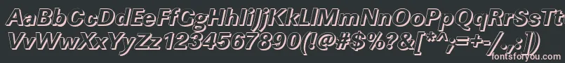 LinearshXboldItalic Font – Pink Fonts on Black Background