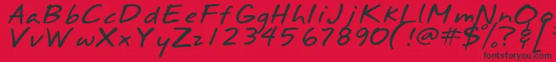 More about Annifont Font Annifont Font – Black Fonts on Red Background
