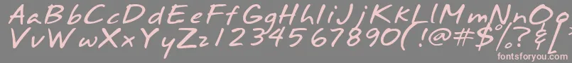 Annifont Font – Pink Fonts on Gray Background