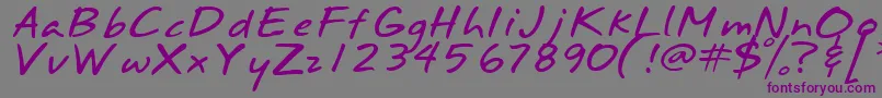 Fonte Annifont – fontes roxas em um fundo cinza