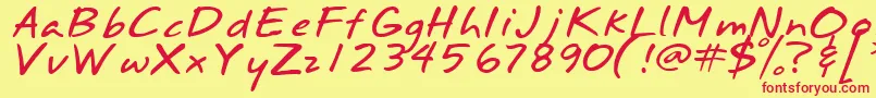 Annifont Font – Red Fonts on Yellow Background