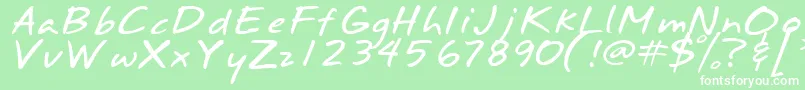 Annifont Font – White Fonts on Green Background