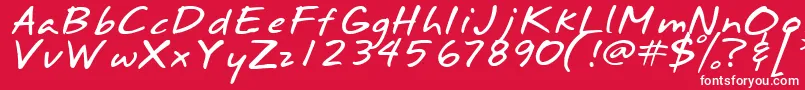 Annifont Font – White Fonts on Red Background