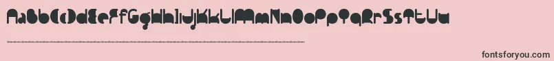 Ftpedantdemo-Schriftart – Schwarze Schriften auf rosa Hintergrund