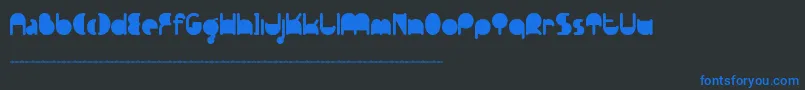Ftpedantdemo Font – Blue Fonts on Black Background
