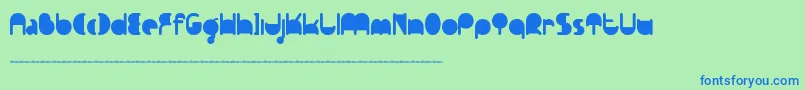 Ftpedantdemo Font – Blue Fonts on Green Background
