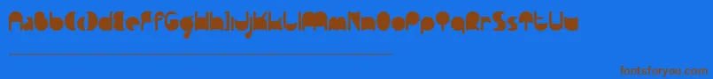 Ftpedantdemo Font – Brown Fonts on Blue Background