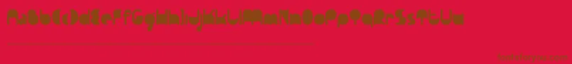 Ftpedantdemo Font – Brown Fonts on Red Background