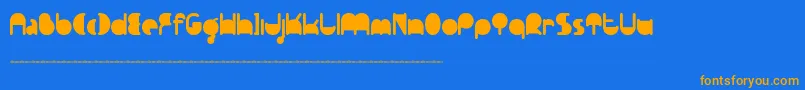 Ftpedantdemo Font – Orange Fonts on Blue Background