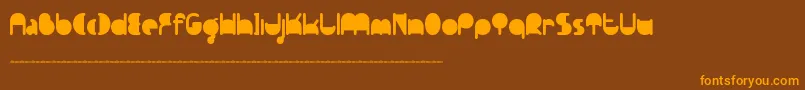 Ftpedantdemo Font – Orange Fonts on Brown Background