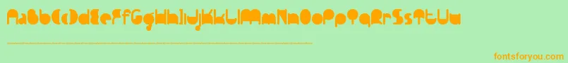 Ftpedantdemo Font – Orange Fonts on Green Background
