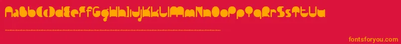 Ftpedantdemo Font – Orange Fonts on Red Background