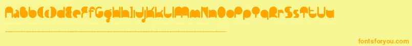 Ftpedantdemo Font – Orange Fonts on Yellow Background