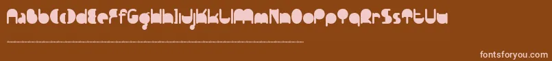 Ftpedantdemo Font – Pink Fonts on Brown Background