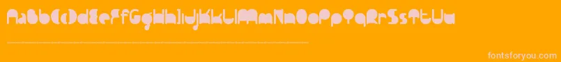 Ftpedantdemo Font – Pink Fonts on Orange Background