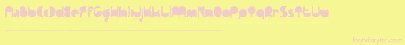 Ftpedantdemo Font – Pink Fonts on Yellow Background