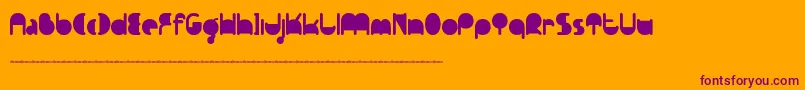 Ftpedantdemo Font – Purple Fonts on Orange Background