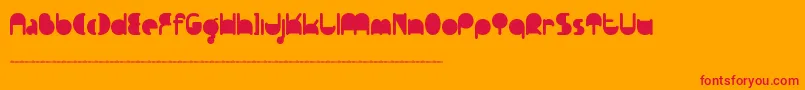 Ftpedantdemo Font – Red Fonts on Orange Background